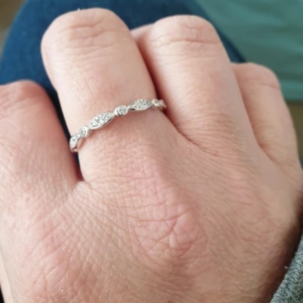 Round & Marquis Eternity Band Trendy Luxe